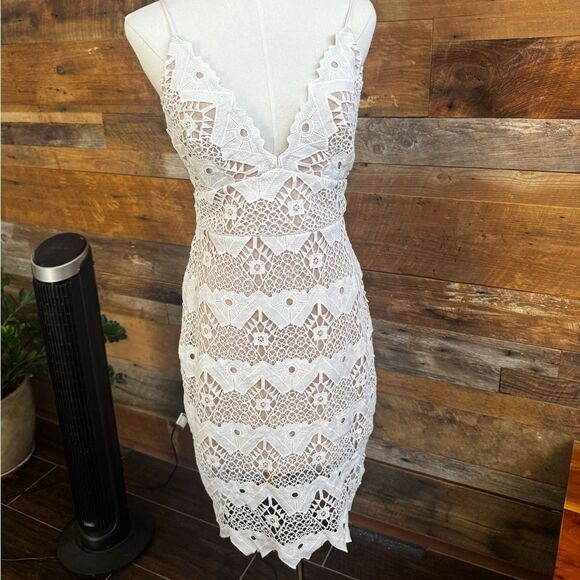 Lulu's White Lace Mini Dress - Picture 4 of 16